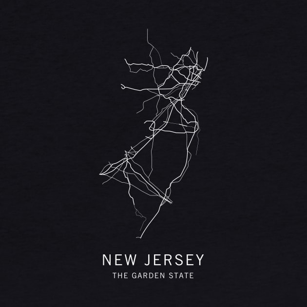 New Jersey State Road Map by ClarkStreetPress